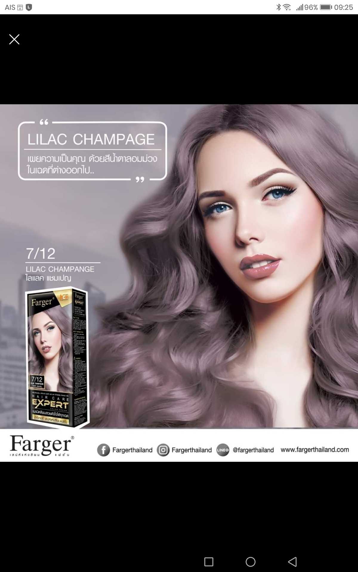 ฟาเกอร์สีไลแลค แชมเปญ 7/12