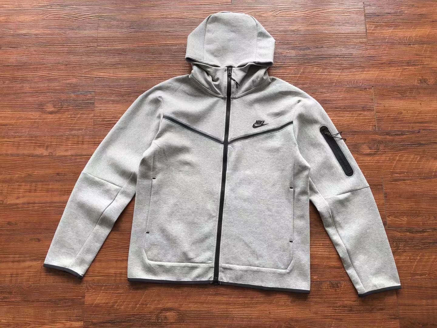 Nike Tech Fleece Full Zip Hoodie + Joggers Heather  Grey/Black