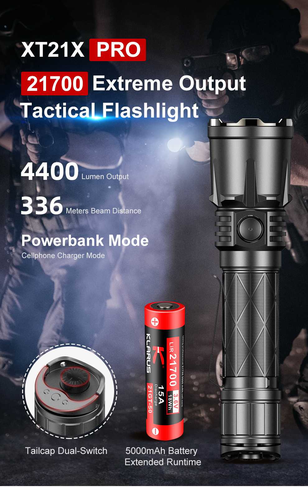 ไฟฉาย KLARUS XT21X PRO รับประกัน1ปี