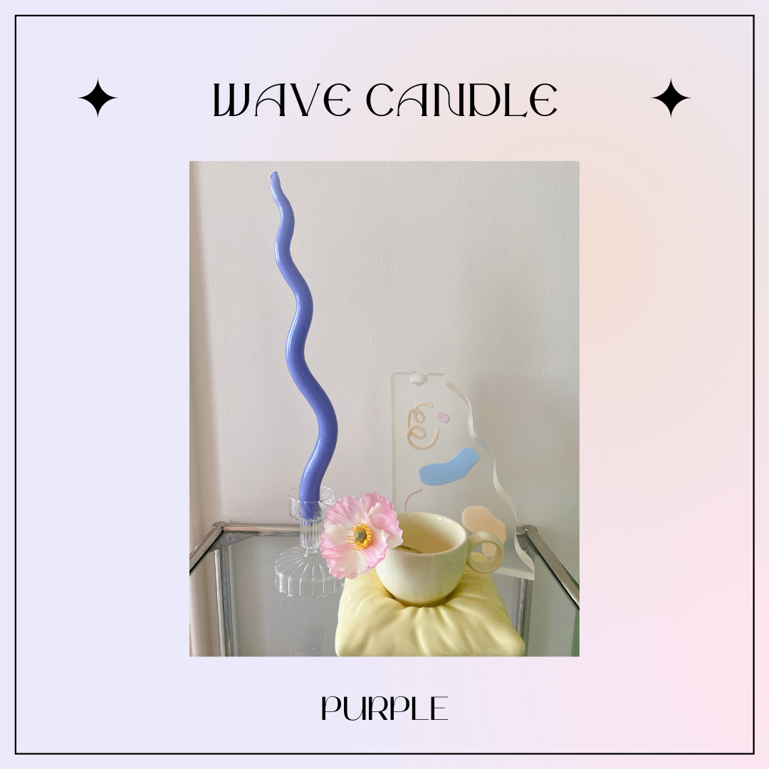 Wave Candle - Purple