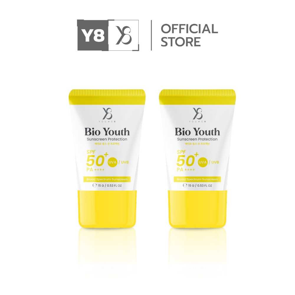[2 หลอด] Y8 BIO YOUTH SUNSCREEN PROTECTION SPF 50+ PA++++  ครีมกันแดดสำหรับคนเป็นฝ้ากระ
