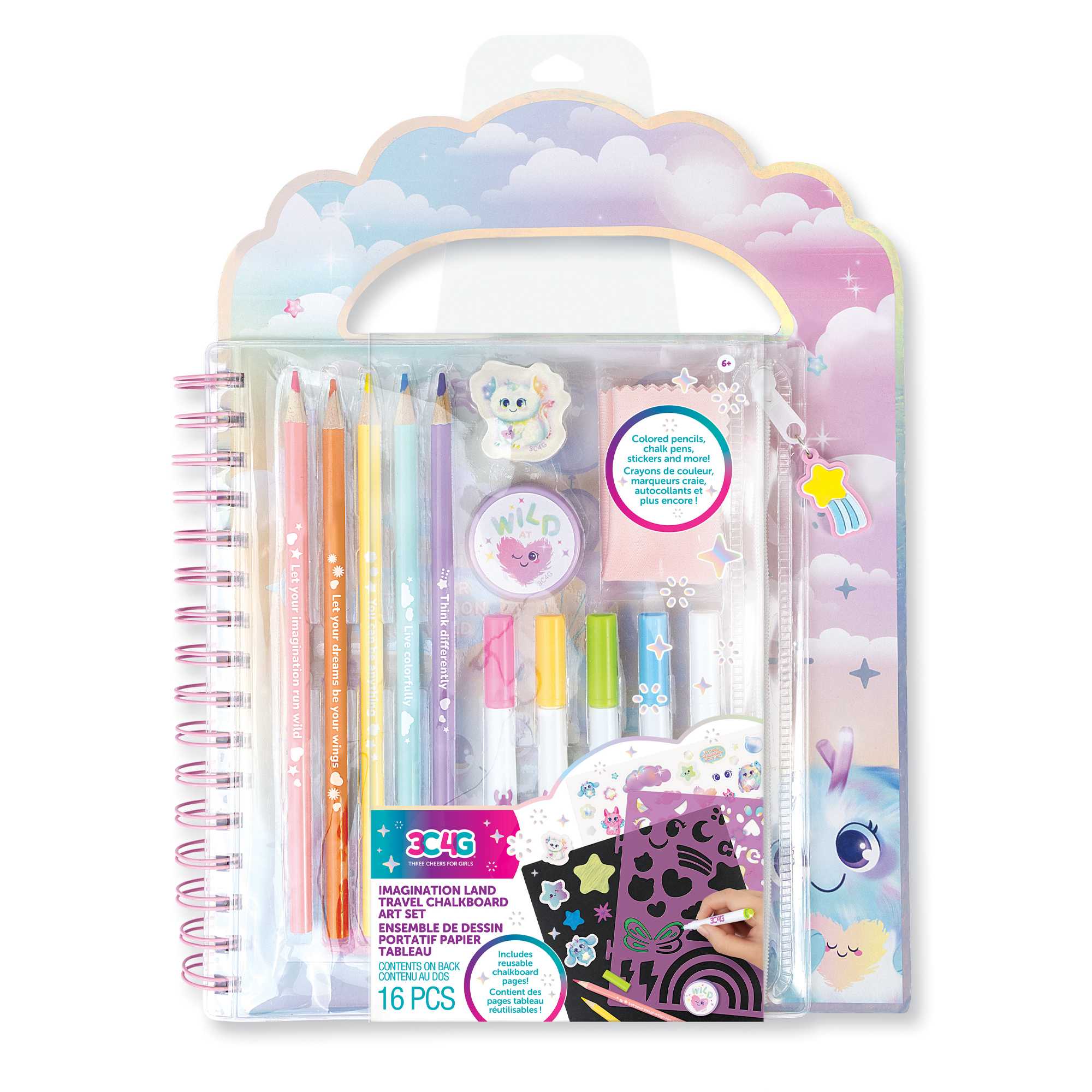 3C4G Imagination Land Travel Chalkboard Art Set ชุดอุปกรณ์ศิลปะ ชอล์กบอร์ด