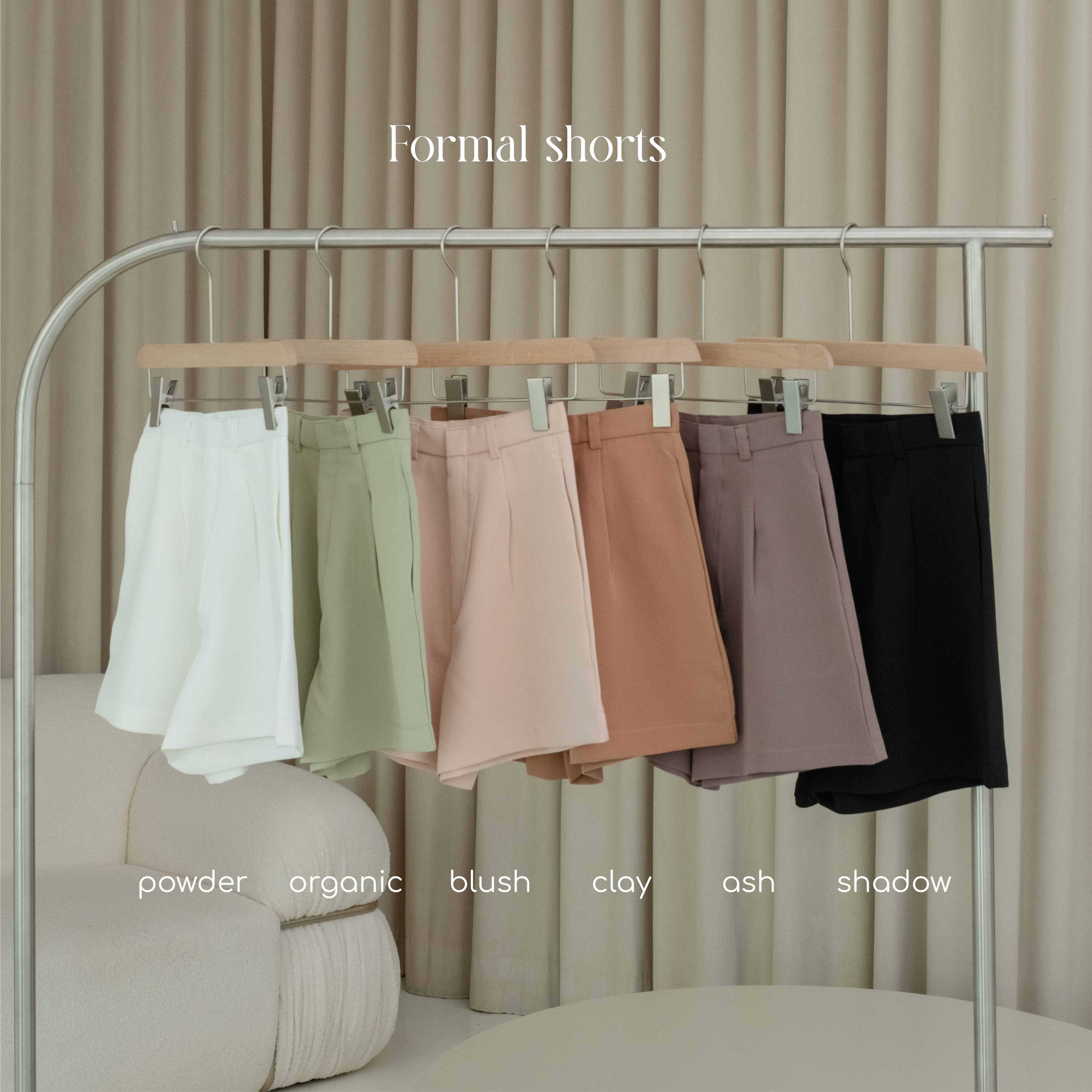 FORMAL SHORTS - กางเกงขาสั้น ผ้าทิ้งตัวสวย ไม่ต้องรีด (เอวสูง ทรงเป๊ะ)