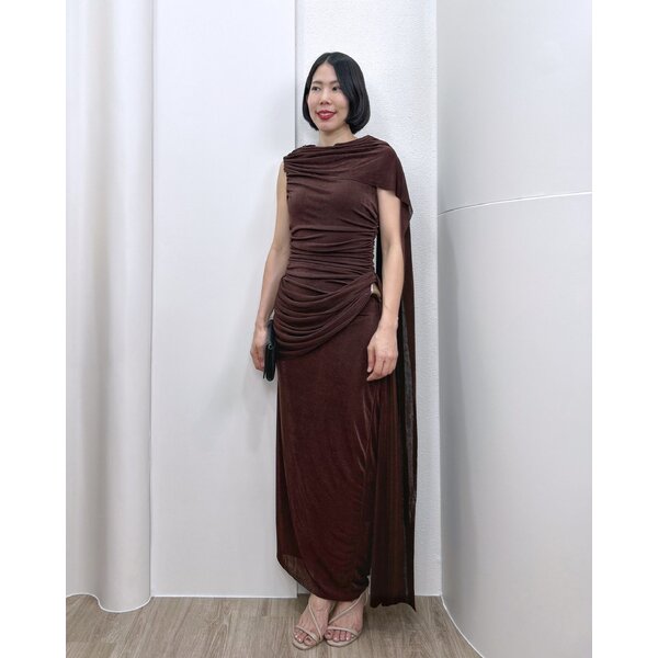 2MUAY SELECT | รุ่น GY323 ชุดเดรสออกงาน SOFT DRAPED NECK EVENING DRESS 4 สี SIZE M-XL