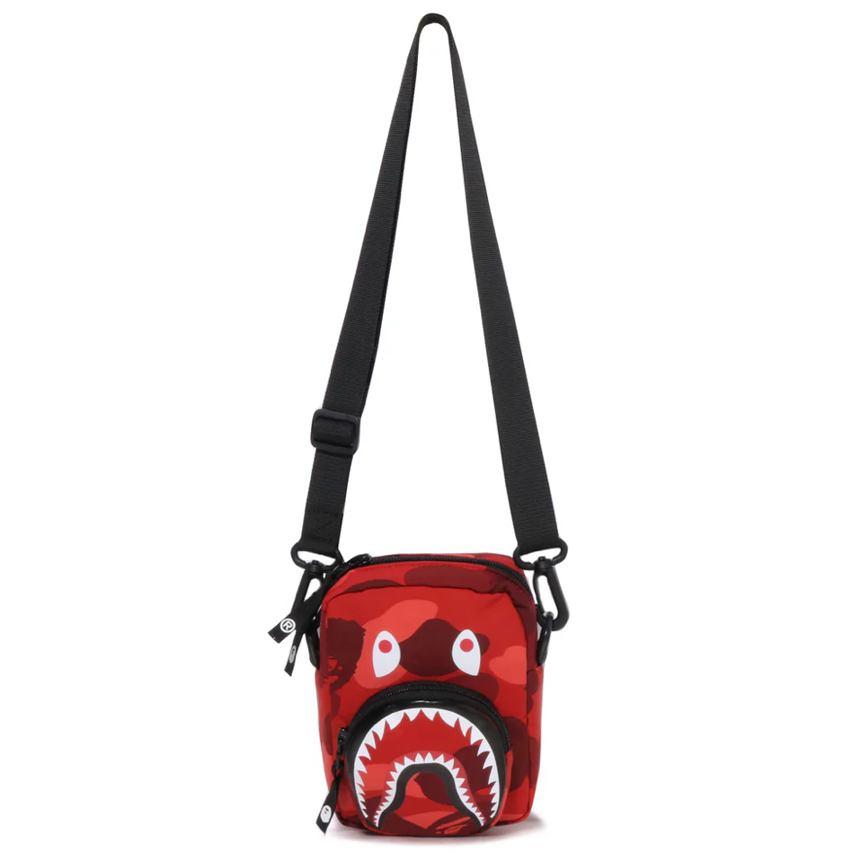 Bape Color Camo Shark Mini Bag Red