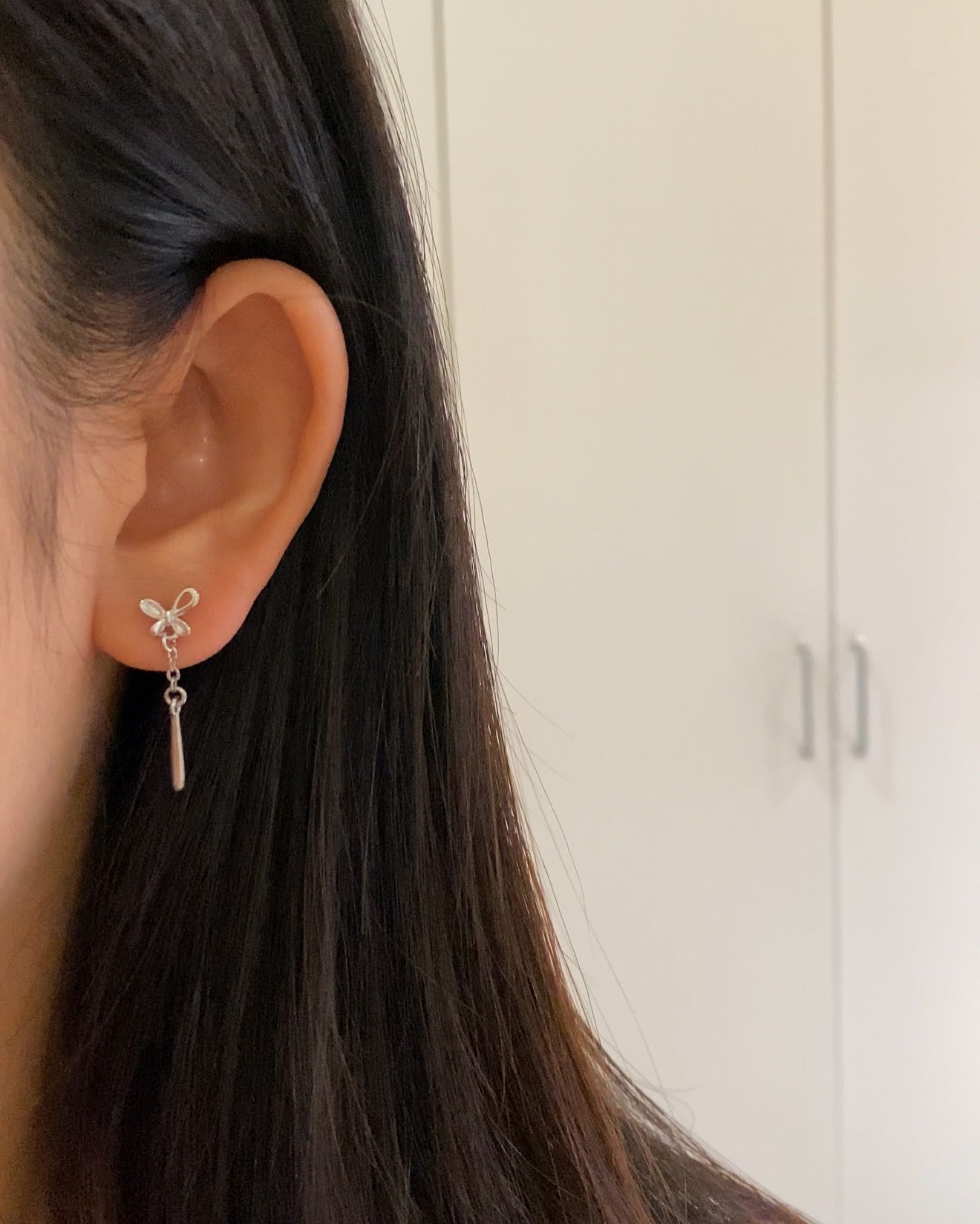 A57 (ผีเสื้อ)(จุกเงิน) เงินแท้ แพ้ง่ายใส่ได้ ต่างหูร้านกากา GAGASTORETH