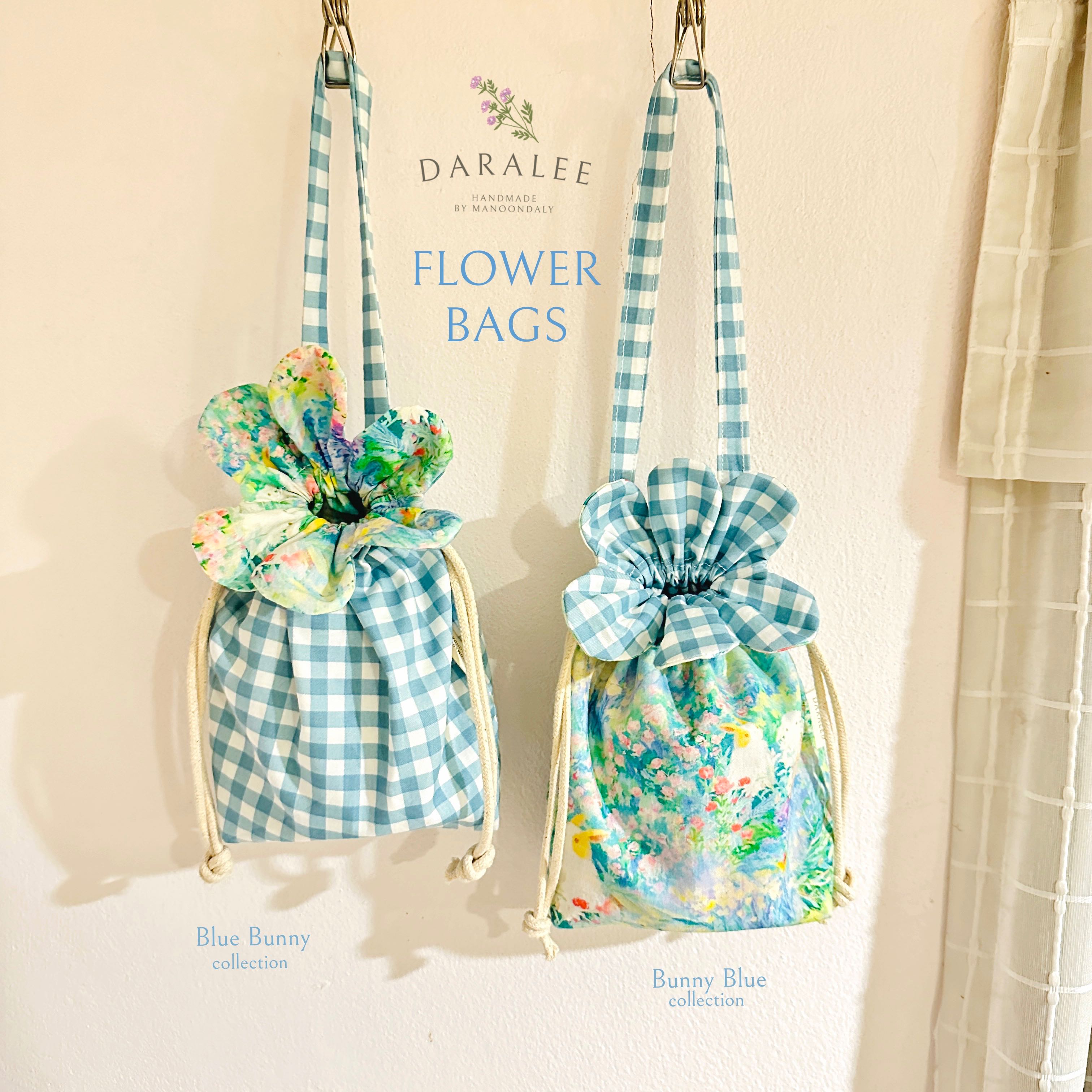 Flower Bag | Bunny Blue & Blue Bunny