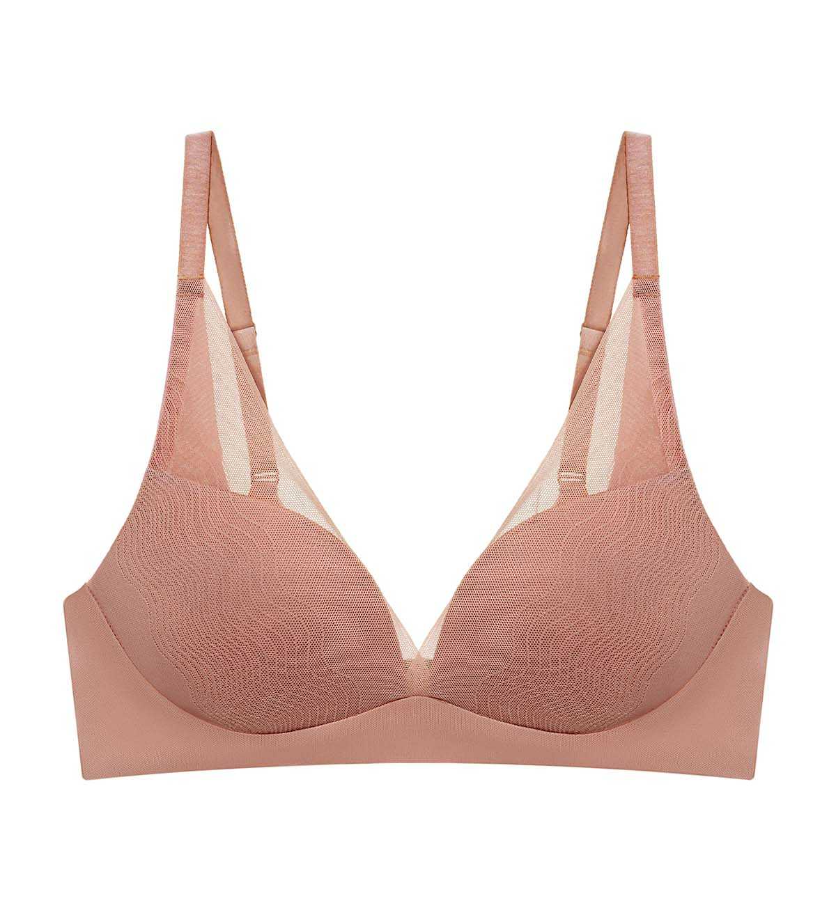NEW Triumph 10217216 Smooth Sensation MHU DV-R 6901 เสื้อชั้นในไม่มีโครงแบบดันทรง สีน้ำตาล