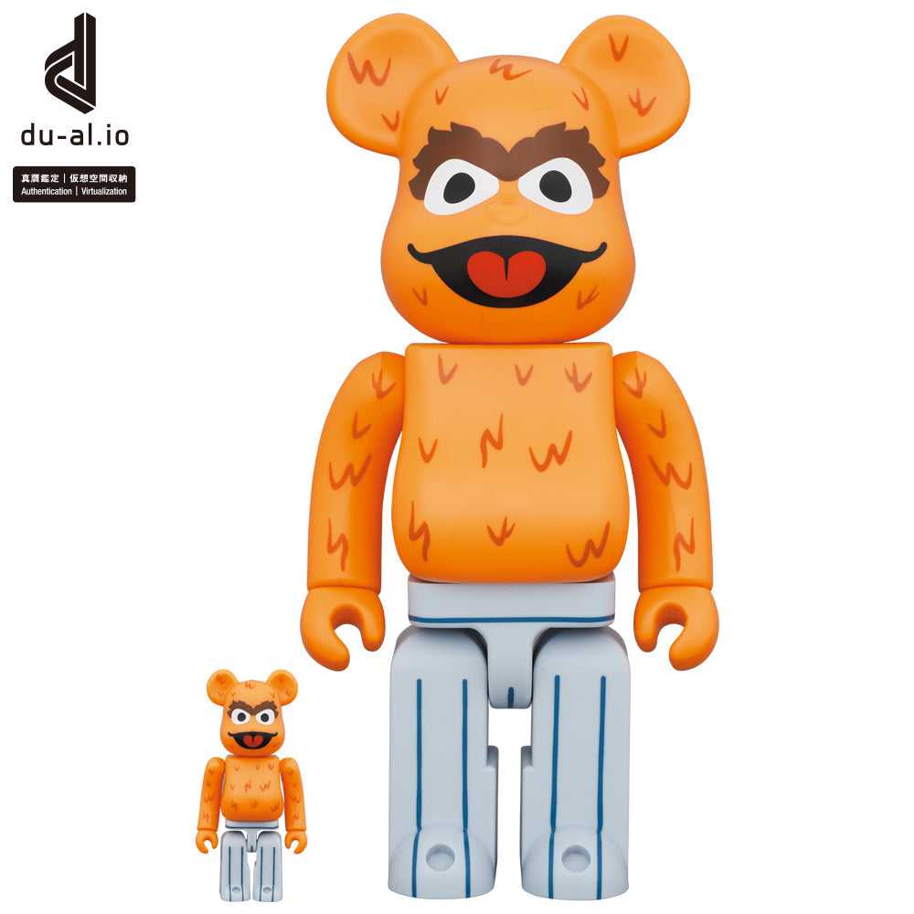 Be@rbrick Sesame Street Oscar Orange 100%+400% , 1000%