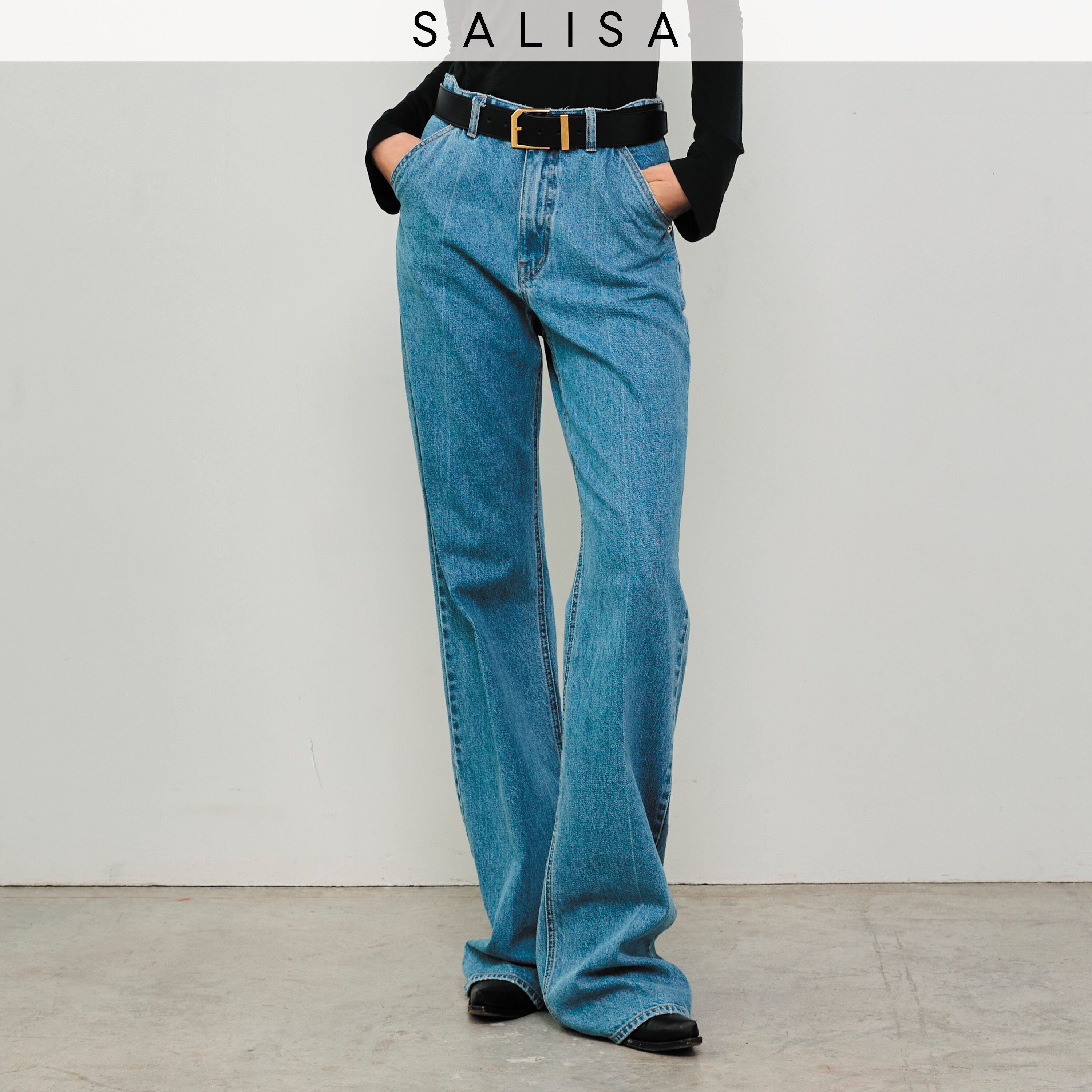 JEANS FW24 Flare Baggy กางเกงยีนส์ขายาว