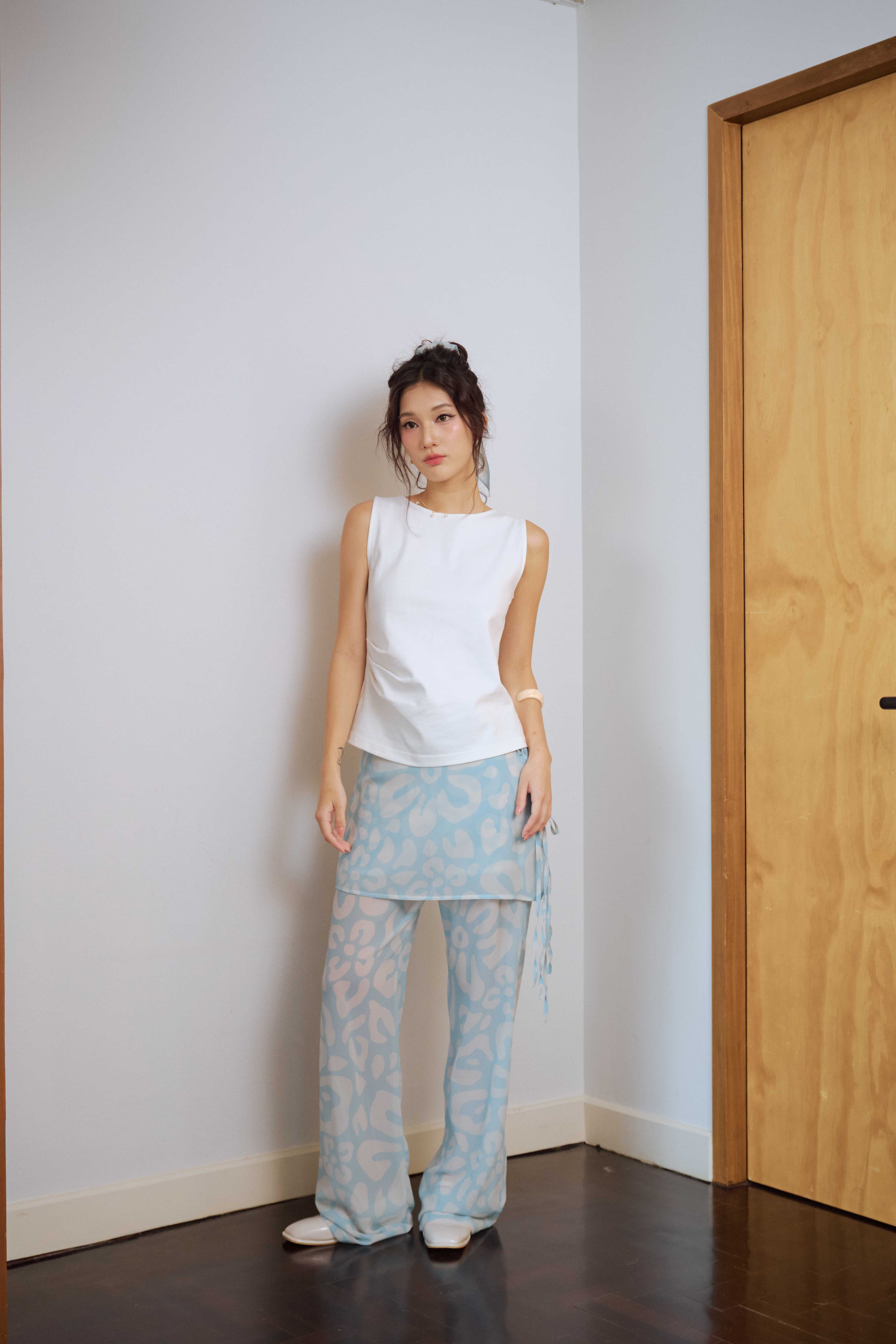 Aunchadabrand - Dreamer layer Pants กางเกงกระโปรงขายาวลายพิมพ์
