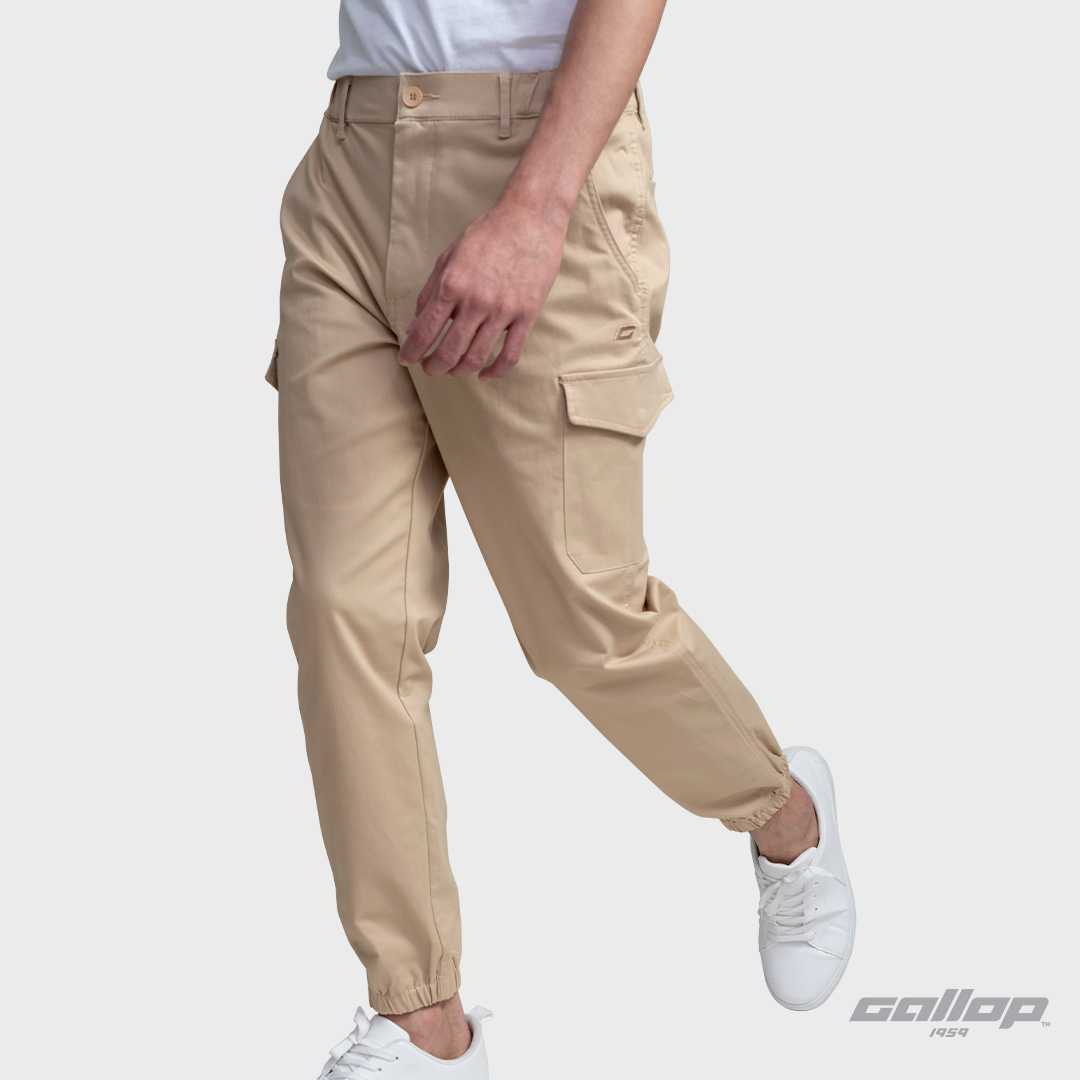GALLOP : Men's Wear Jogger Cargo Pants กางเกงจ็อกเกอร์คาร์โก้ รุ่น GL9011  สี  เบจ