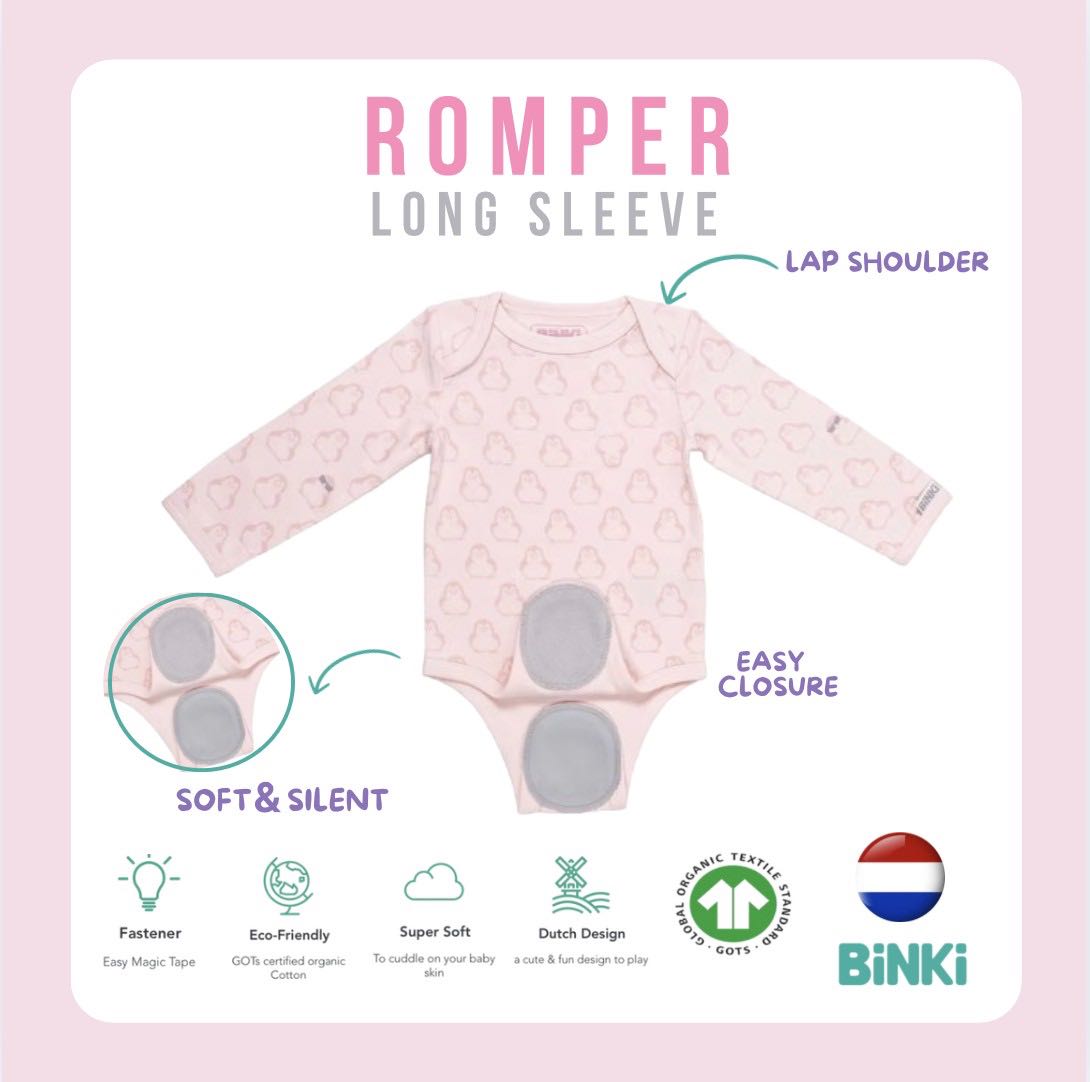 Bodysuit Longsleeve Penguin - Pink