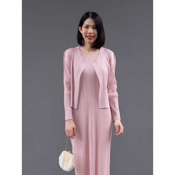 2MUAY BASIC รุ่น GJO8578 CROPPED PLEAT CARDIGAN เสื้อคลุมผู้หญิง เสื้อคลุมพลีทคุณภาพ 11สี FREE SIZE