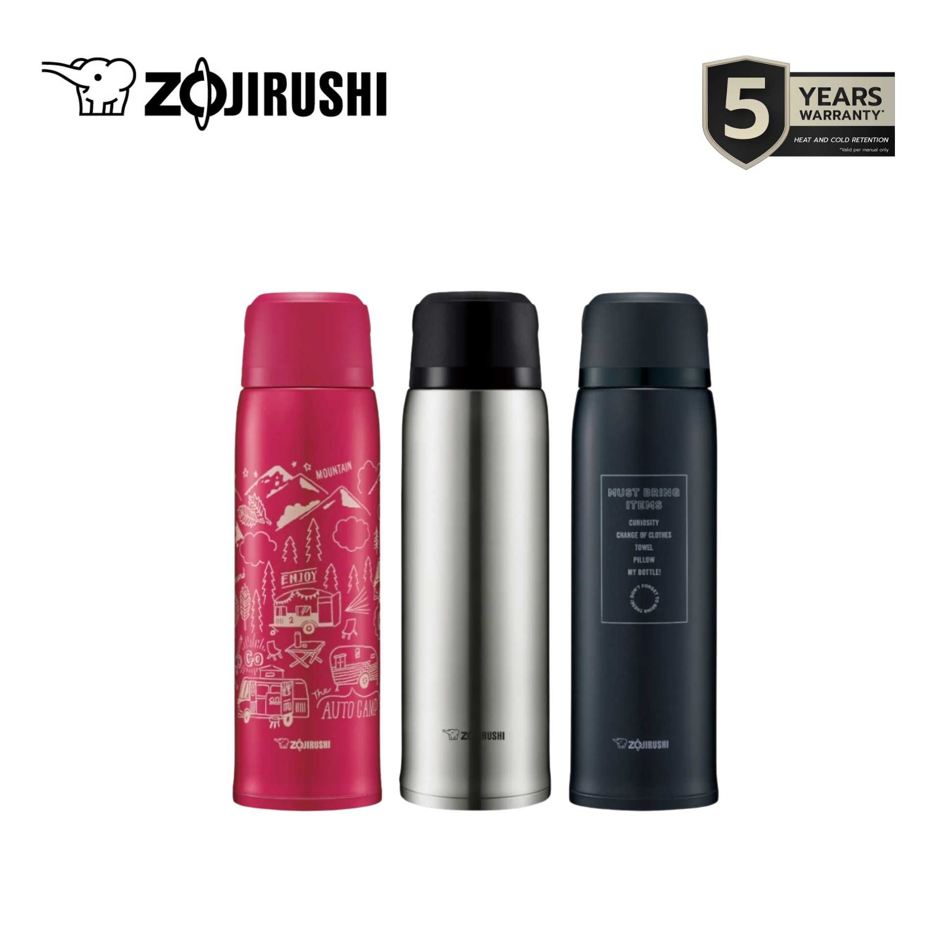 Zojirushi Bottles with cup/ กระติกน้ำสูญญากาศเก็บความร้อน/เย็น ฝาเป็นถ้วย 1.03 ลิตร รุ่น SJ-JS10