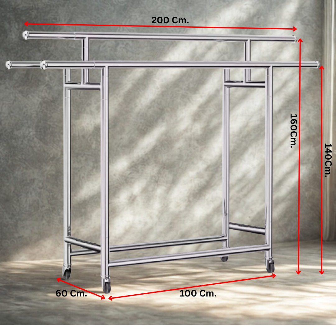 ราวตากผ้าสแตนเลส 3 ราวตาก ยาว 200 ซม.