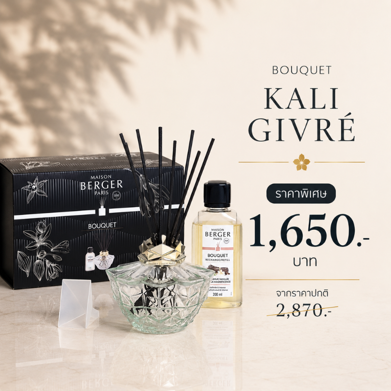 Maison Berger Paris Kali  Givree Collection Reed Diffuser 200ml | ก้านหอม กลิ่น Vanilla Magnificence