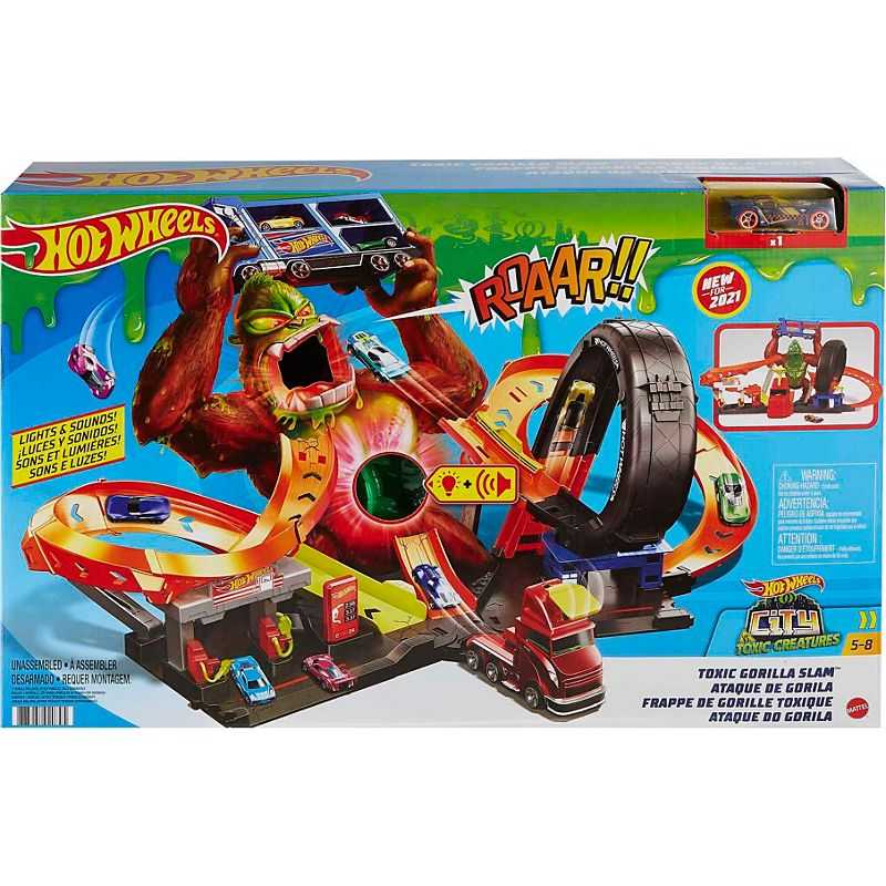 Hot Wheels Toxic Gorilla Slam Play Set (GTT94)