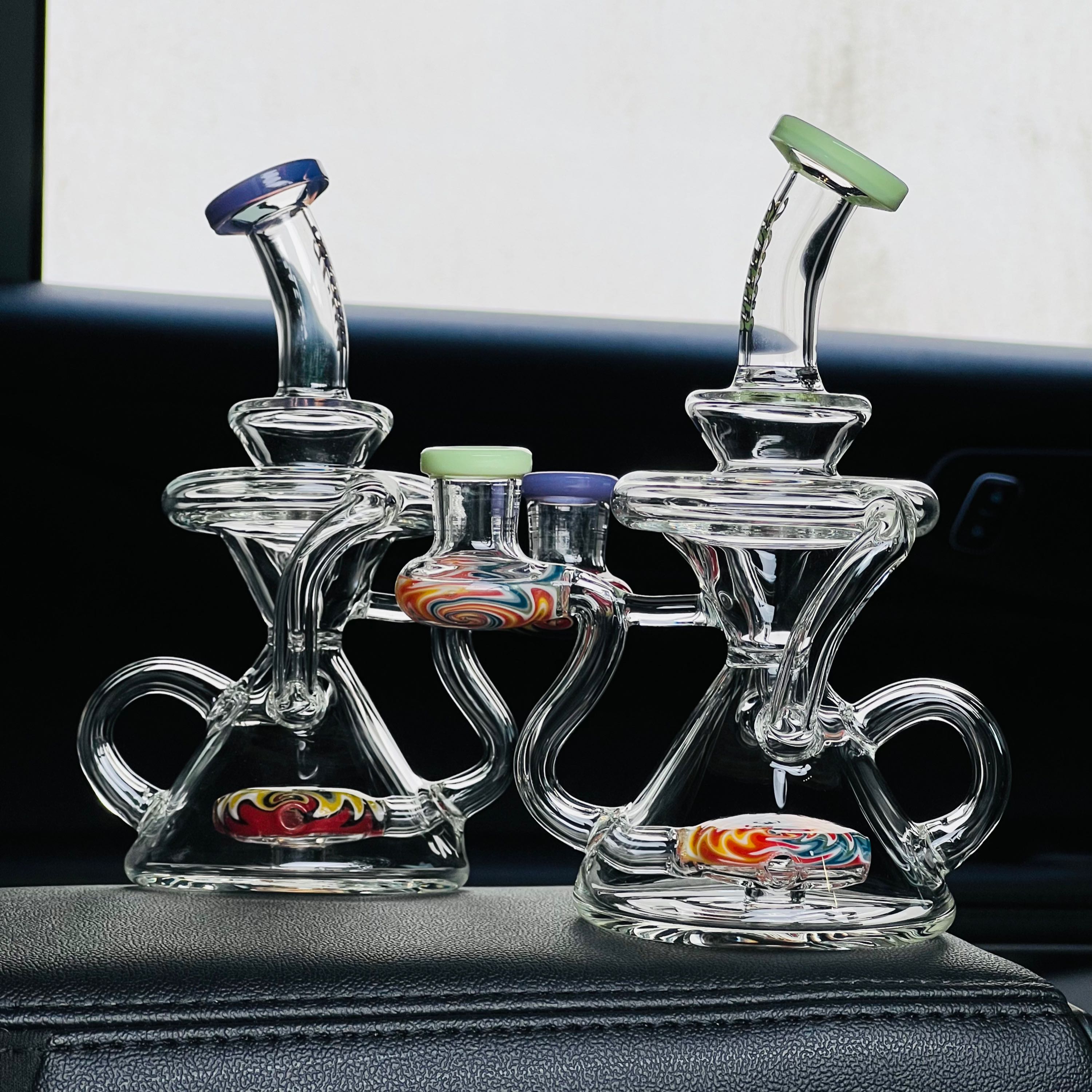 Hittn Recycler Dab Rig  with American Color | 17 cm