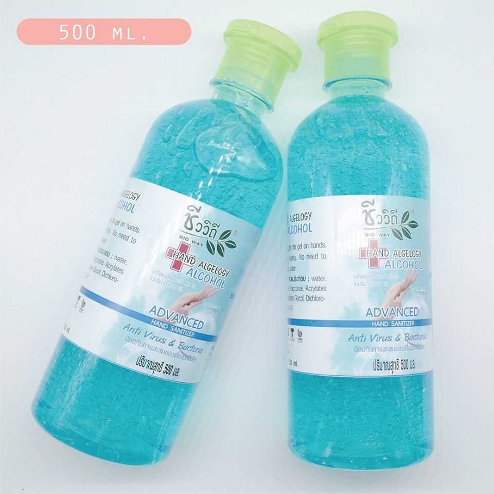 เจลแอลกอฮอล์ชีววิถี ขนาด 500 ml. ขวดเติม