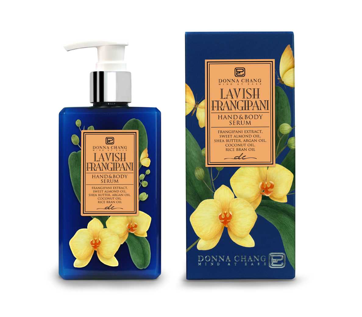 LAVISH FRANGIPANI HAND & BODY SERUM 250 ML.