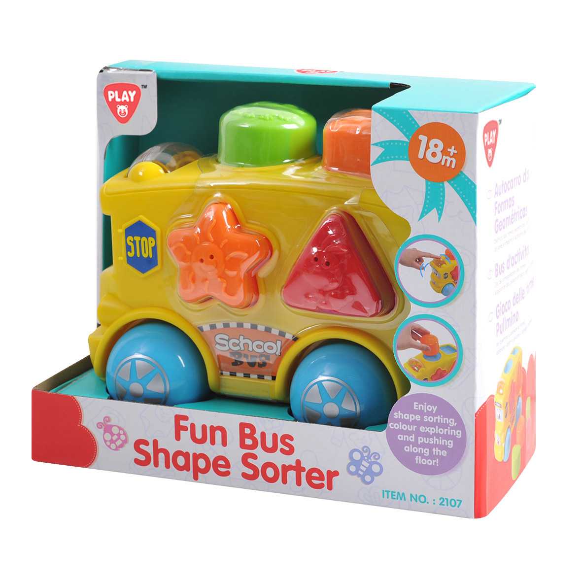 Playgo ของเล่นเสริมพัฒนาการ รถโรงเรียนบล็อคกิจกรรม (PG-2107)