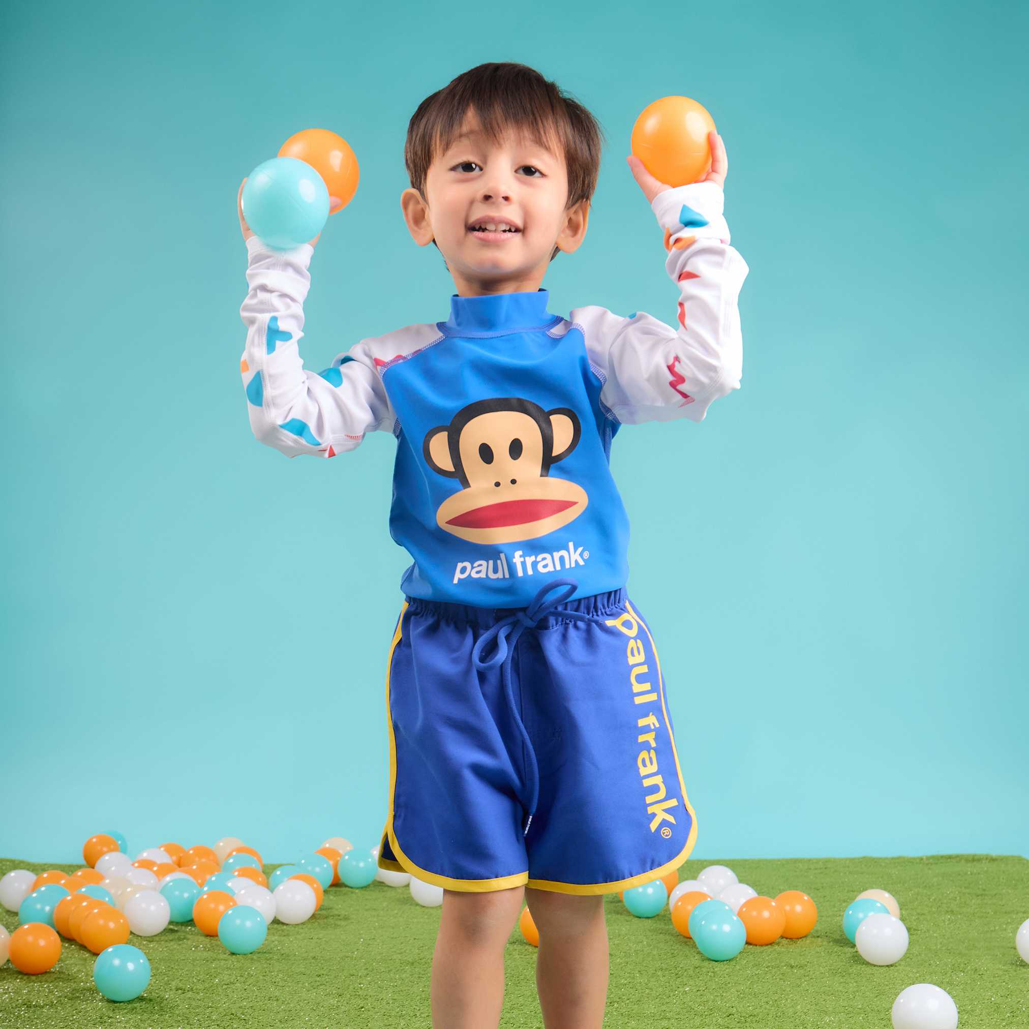 PAUL FRANK เสื้อว่ายน้ำเด็ก PF KIDS PLAYFUL JULIUS RASHGUARD