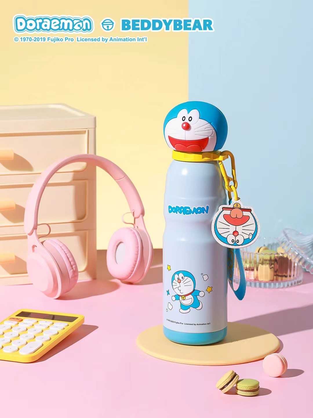 BeddyBearXDoreamon เบ็ดดี้แบร์ ขวดน้ำสูญญากาศ ยกดื่ม เก็บอุณหภูมิ ร้อน/เย็น  BBA004D-015D 600 ml.