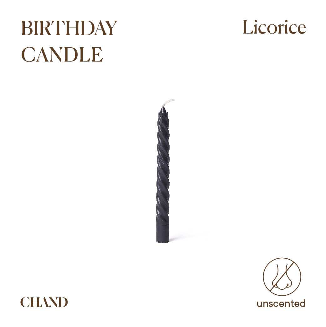 Licorice Birthday Candle