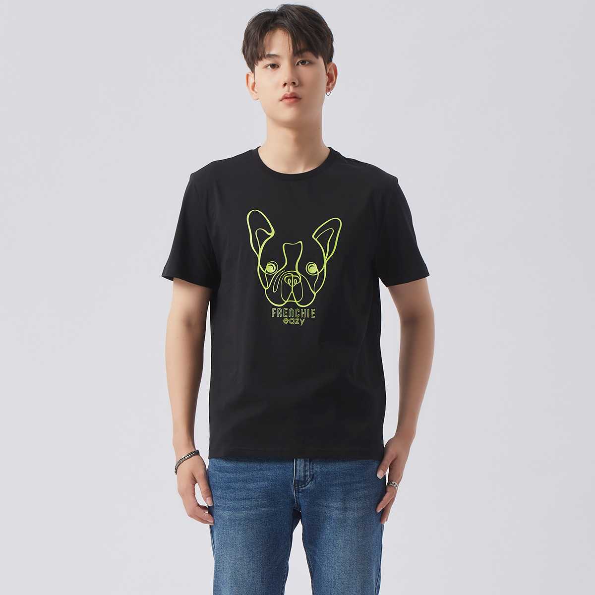 เสื้อทีเชิ้ตลายเฟรนช์ชี่ | Frenchie Eazy Tee Shirt | 04001