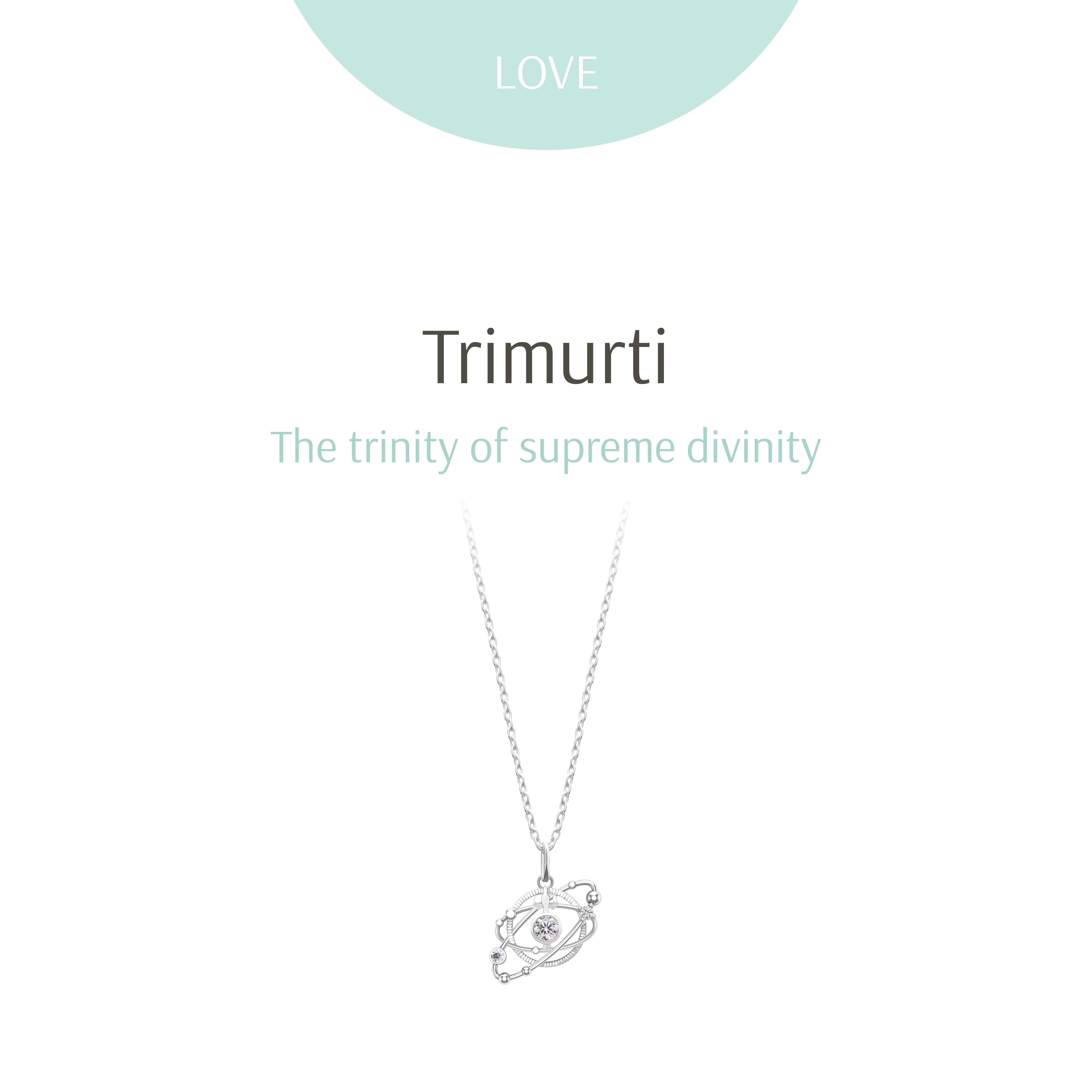 TRIMURTI Orbit of Love Silver Necklace