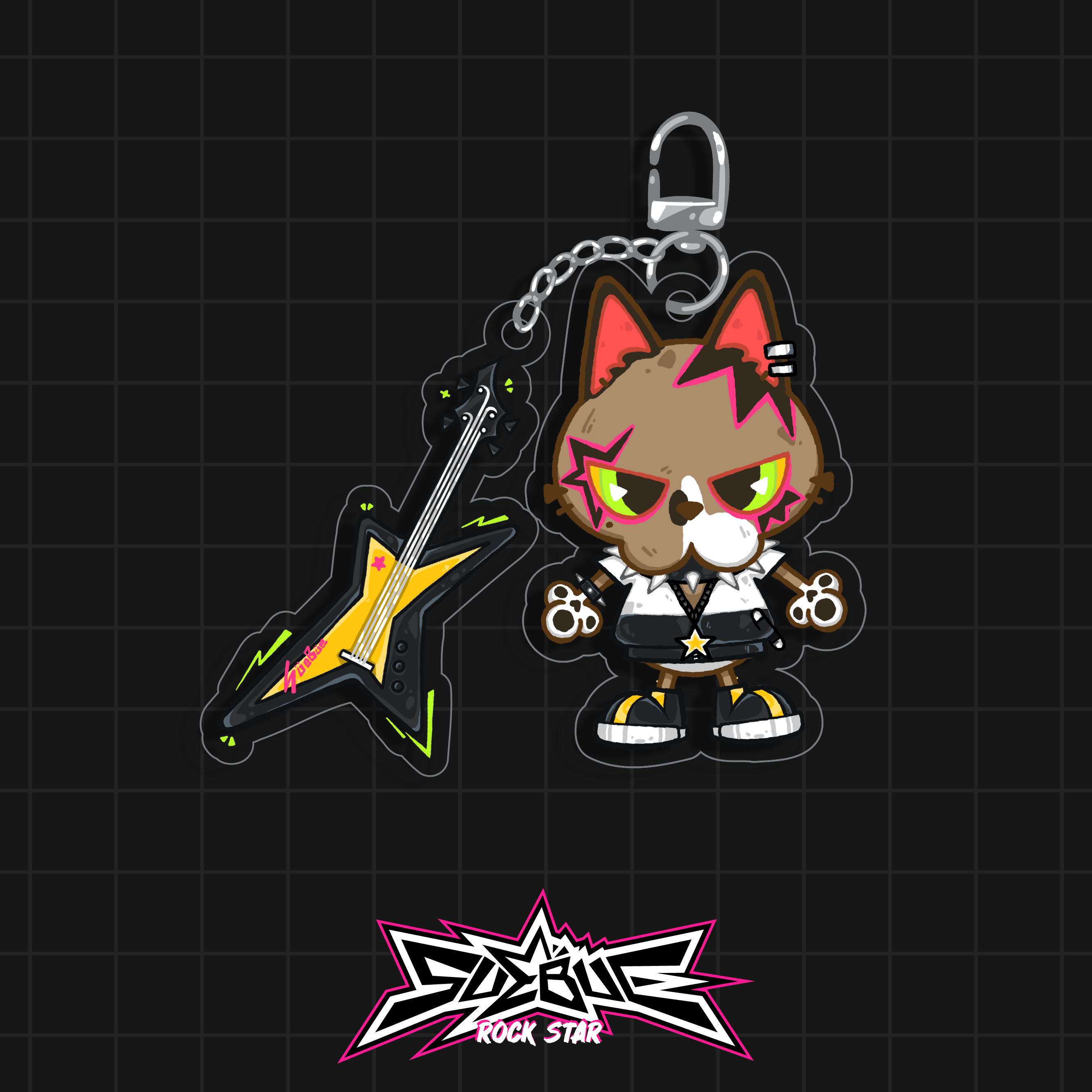 Arcylic key chain ROCK 2 (KUD)