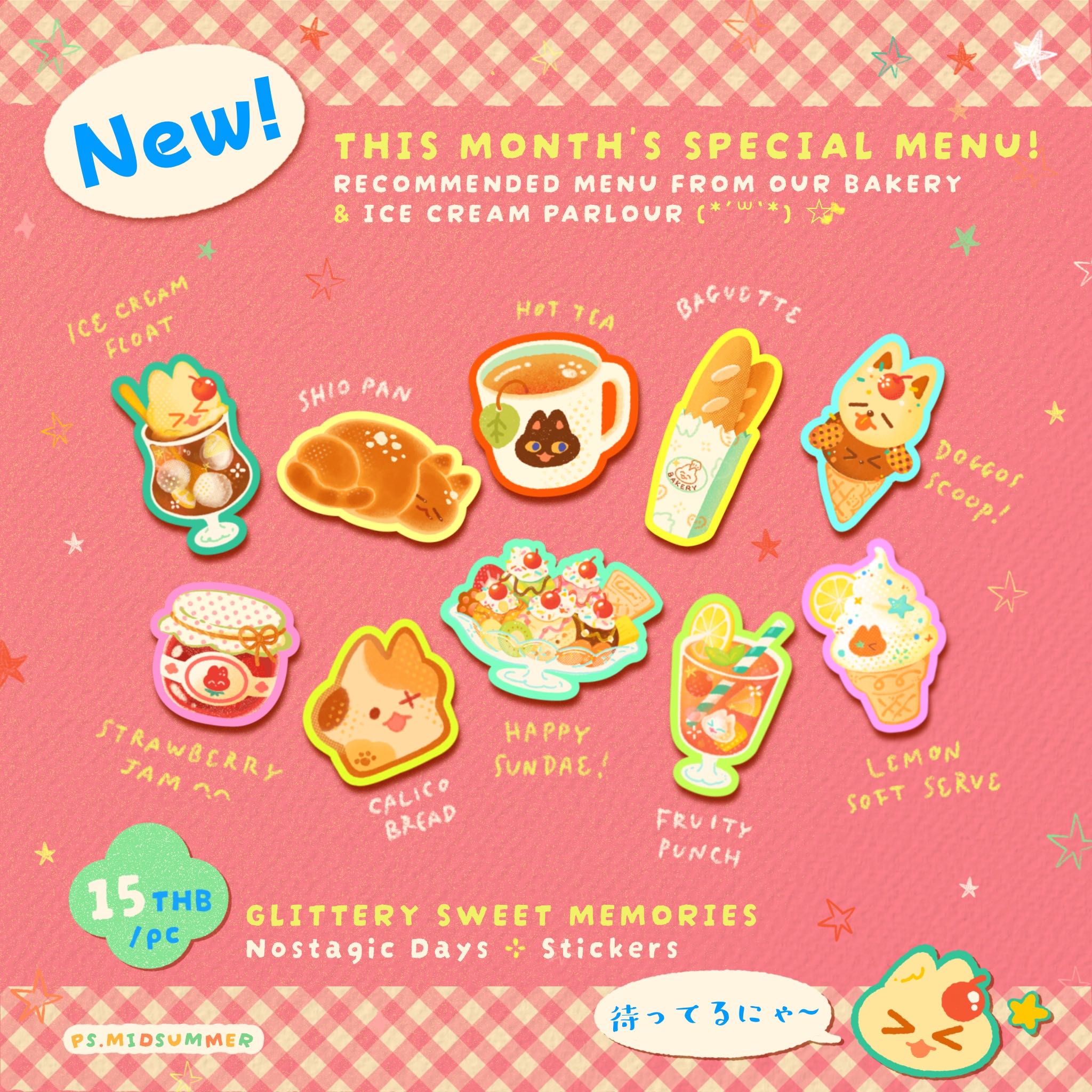Glittery Sweet Memories ＊ die-cut glitter stickers