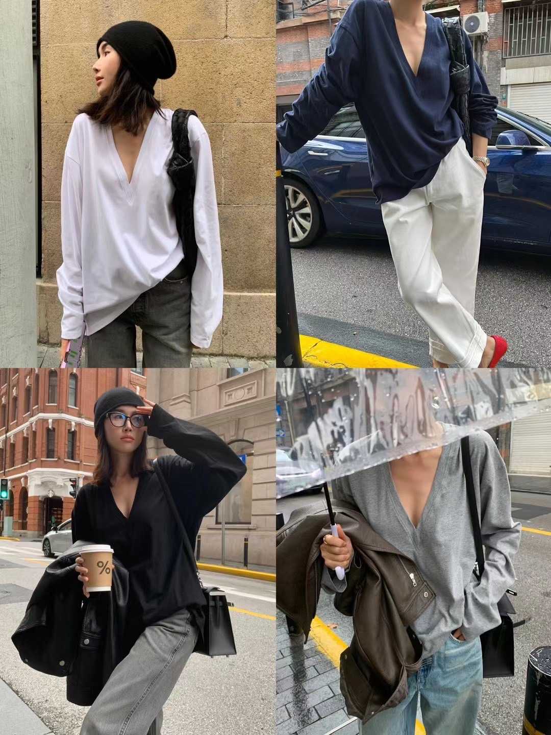 ( SALE ) V-NECK PLAIN T-SHIRT