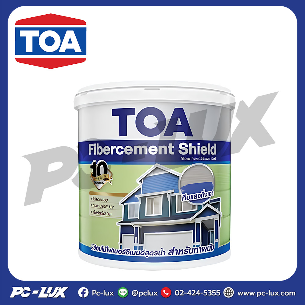TOA  สีน้ำกึ่งเงา ทึบลาย รุ่น FIBERCEMENT SHIELD ขนาด 1 แกลลอน สี FC201 Rustic