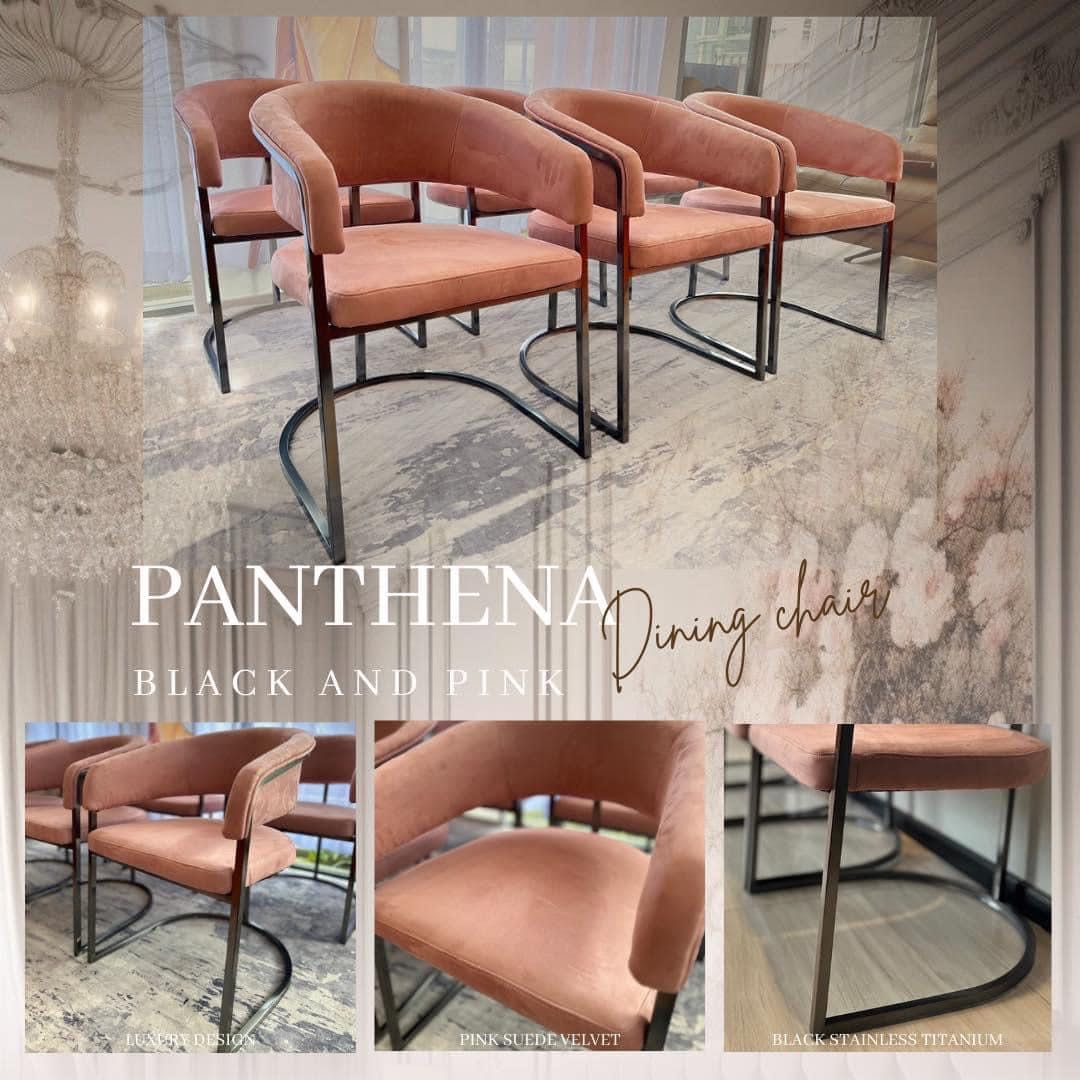 PANTHENA black and pink dining chair