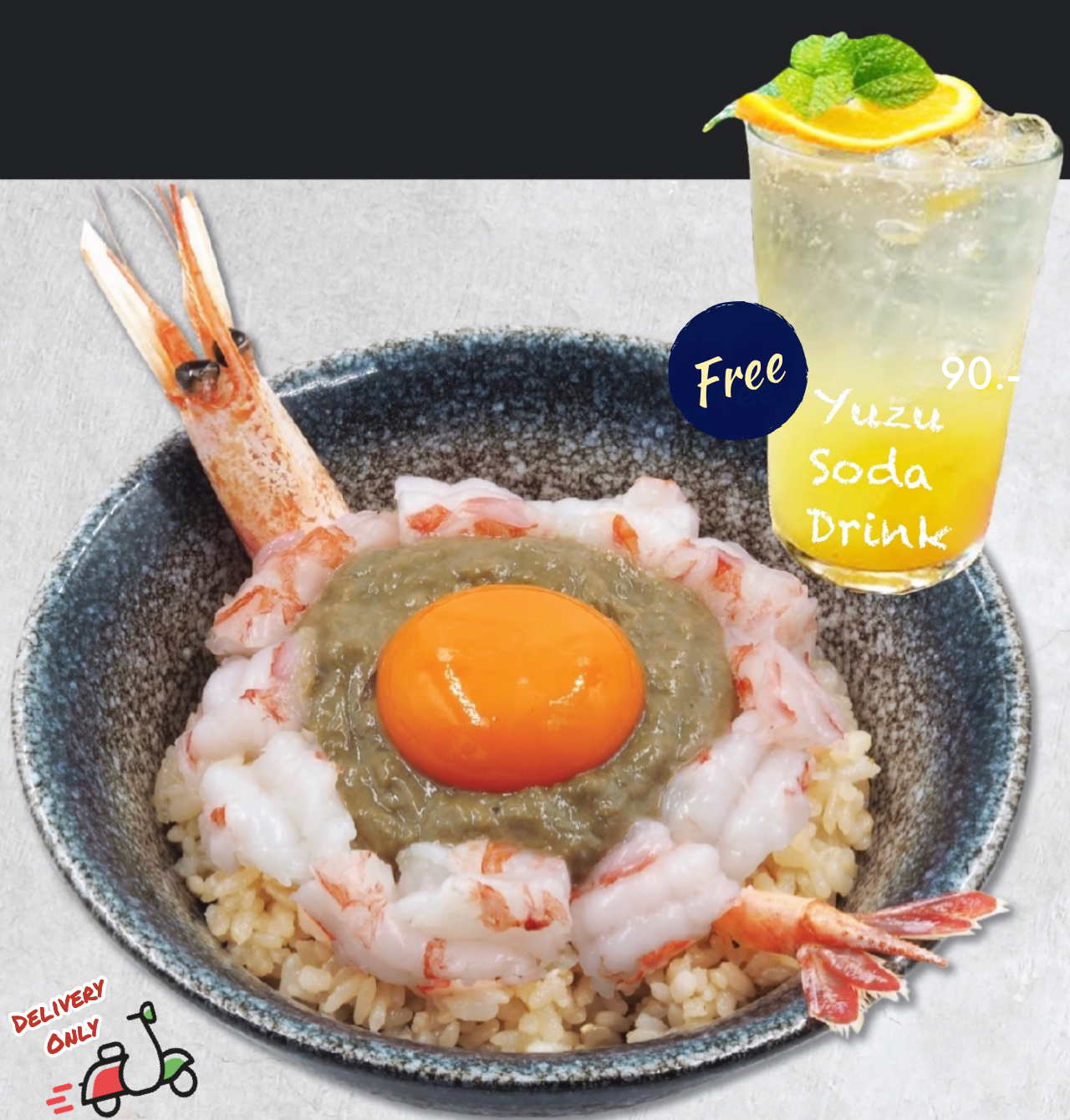 Amaebi Kani Miso Tamago Don (T/A)