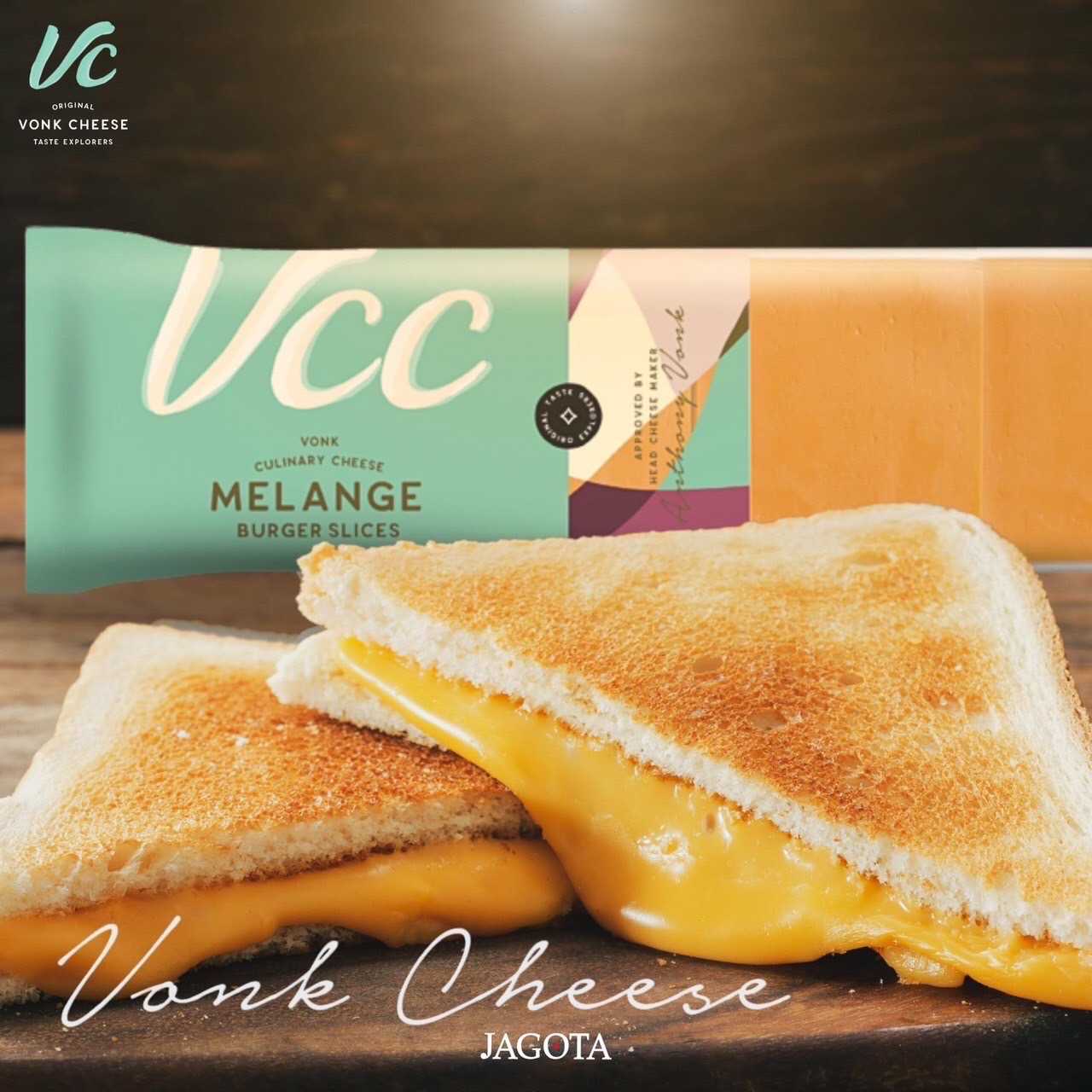 (VCC) ชีสแผ่น 90 แผ่น  1.107kg/p x 8p/กล่อง (ส่ง 8+ 282 บาท) (ส่ง 16+ 277 บาท)
