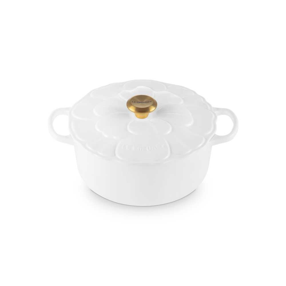 Signature Petal Rd Casserole 26cm White Gold Knob