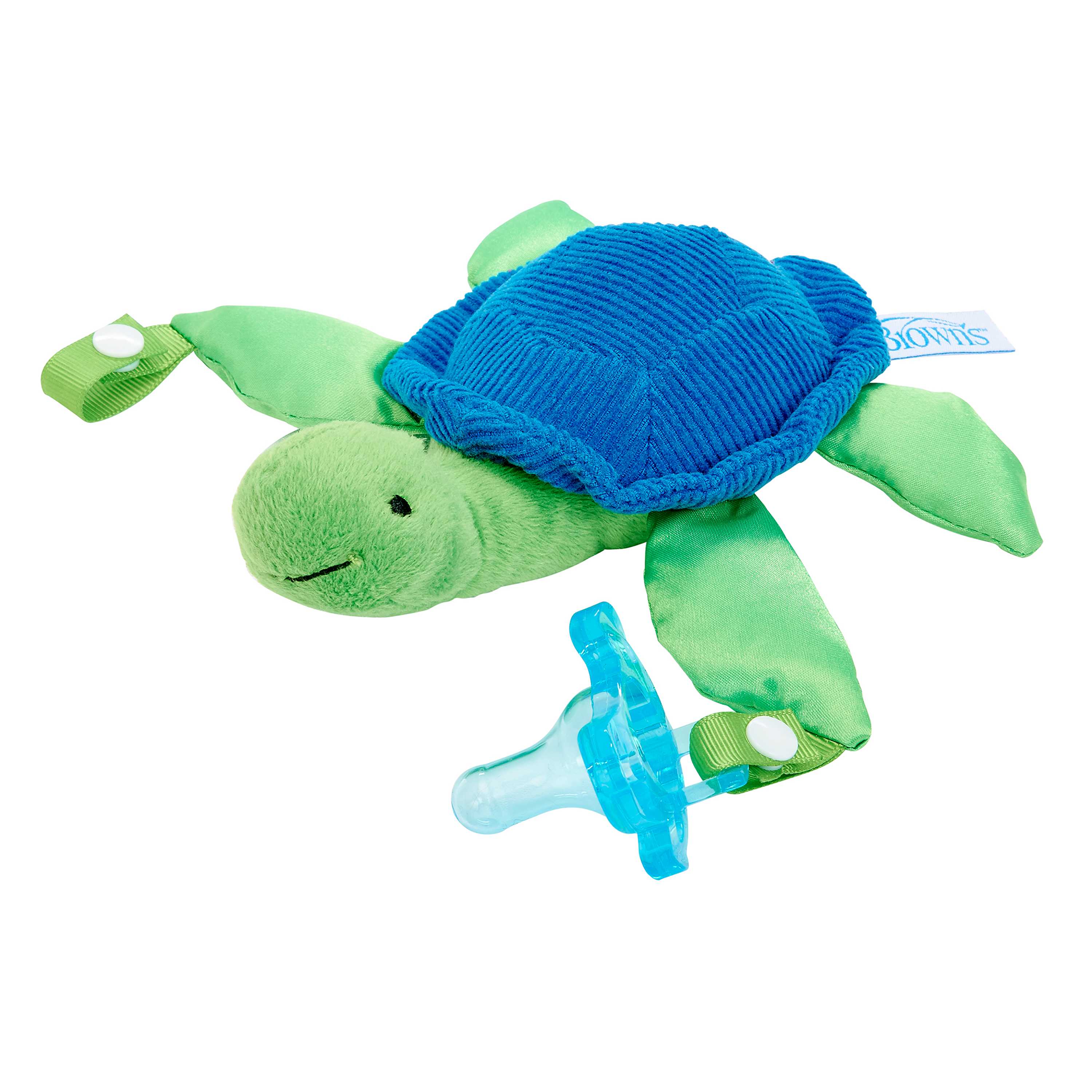 #จุกนมหลอก Dr.Brown's : DRBAC049-P6# Turtle Lovey with Blue One-Piece Pacifier