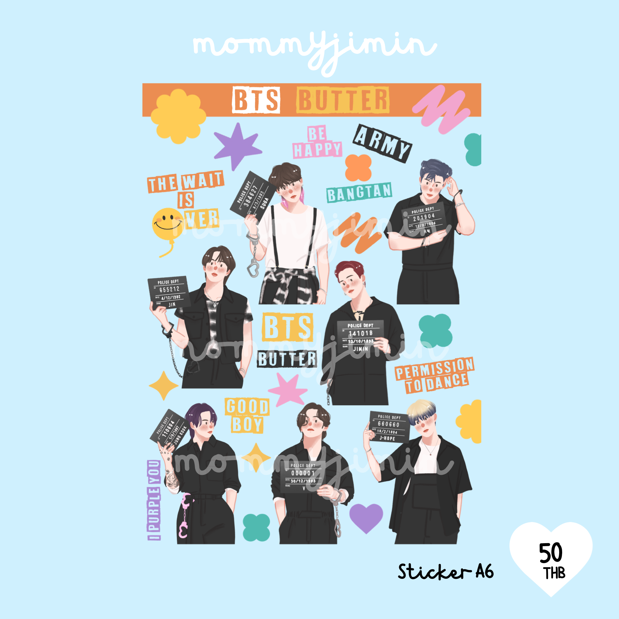 Sticker BTS Police dept🧡💛