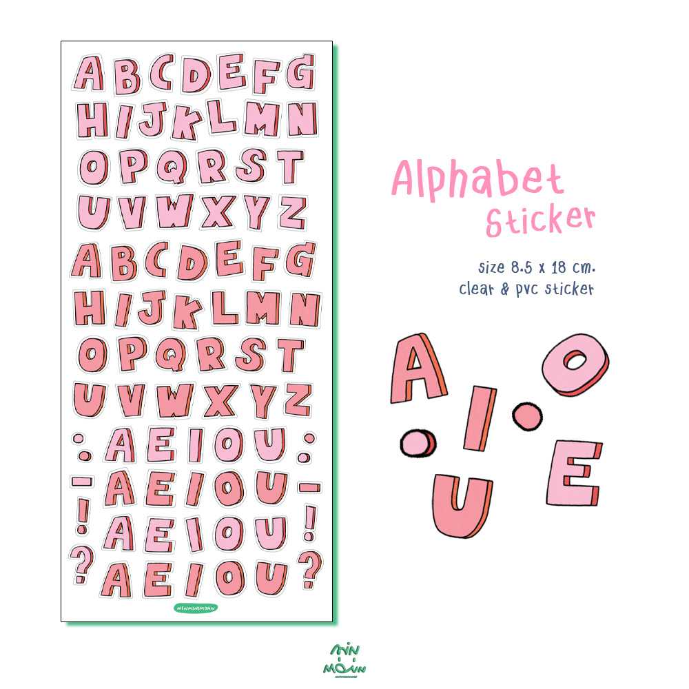 Sticker - ALPHABET Pinkypeach