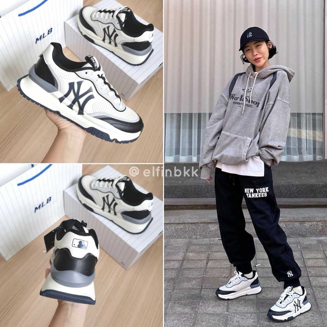Sale🔥🔥MLB Chunky Runner   รองเท้าผ้าใบ สีขาว/ สีครีม/ สีดำ