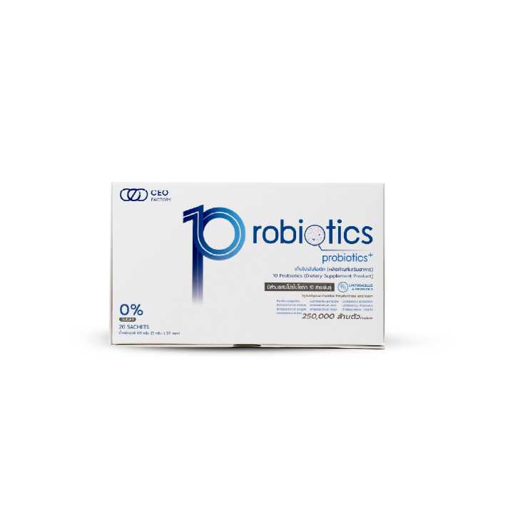 CEO Factory โปรไบโอติก ซีอีโอ แฟคตอรี่ 10 Probiotics จำนวน 1 กล่อง 20 ซอง(114785)