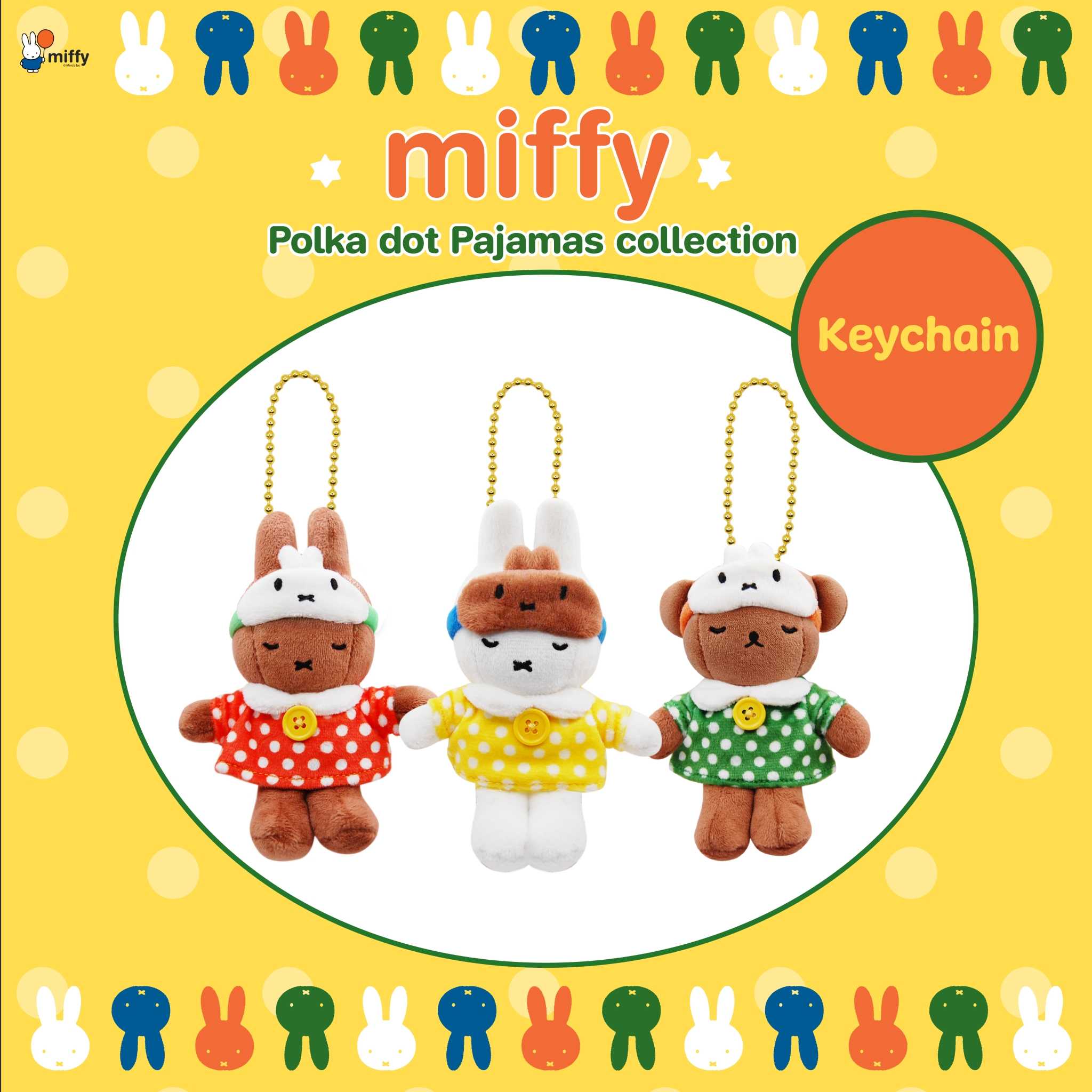 Keychain Polka Dot Pajamas Collection (Miffy & Friends)