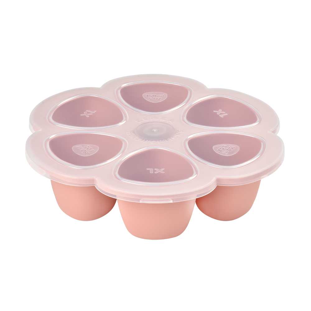 BEABA ถาดซิลิโคนแช่อาหาร Silicone multiportions 6 x 150 ml PINK