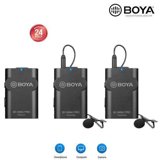 Boya BY-WM4 PRO K2 Dual Wireless Microphone ไมค์ไร้สาย แบบ 2 ไมค์