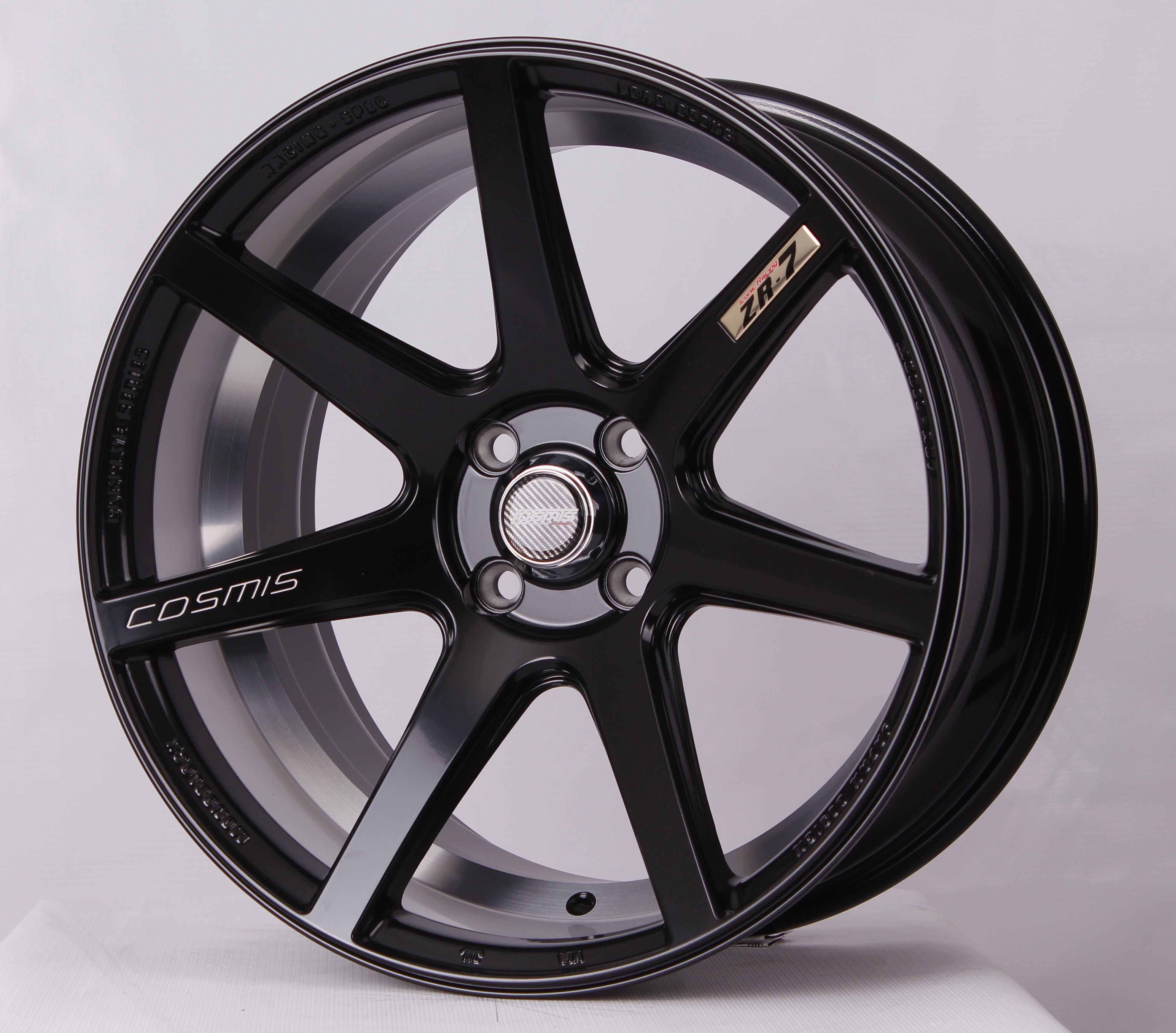 แม็กซ์ ZR-7(3908) 17X9.0 4X100 ET30 CB.73.1 ((N))BLK-XZ/M3(สีดำด้านCNCท้องล้อ+ตัวหนังสือ)
