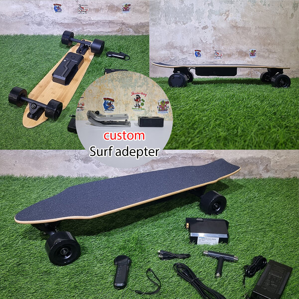 [0401] สเก็ตบอร์ดไฟฟ้า รุ่น Travel V2 บอร์ด32นิ้ว ล้อ90mm เร็ว30km/h ระยะ10km custom surf เพิ่มอง...