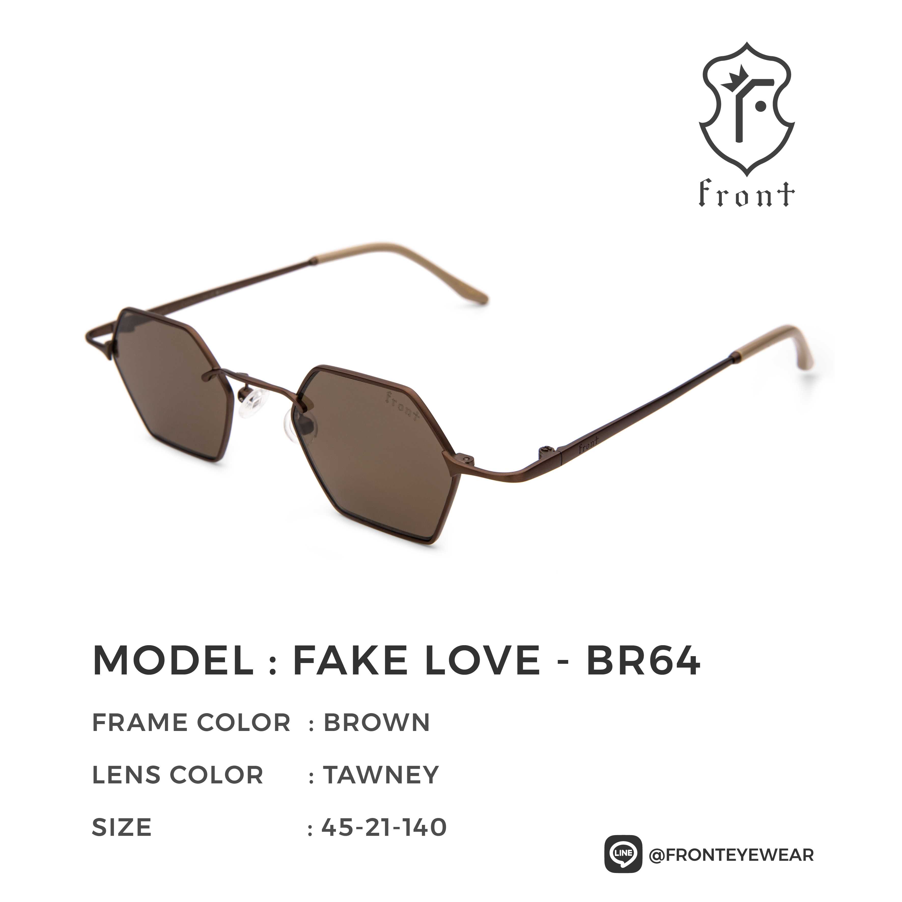 Front - แว่นกันแดด FakeLove - (สามารถนำไปตัดเลนส์สายตาได้ค่ะ) - fronteyewearthailand